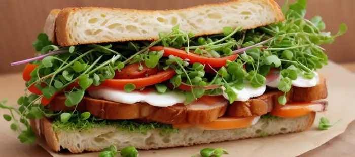 microgreens s chlebem