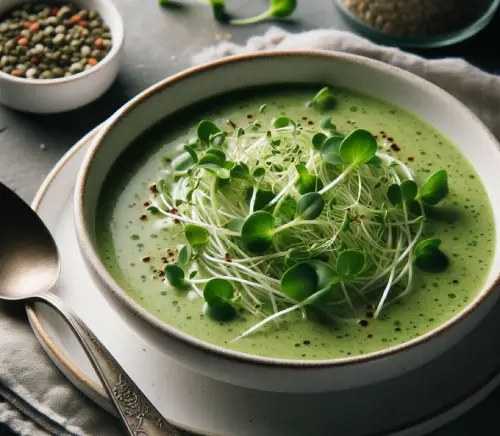 polevka microgreens v polévce