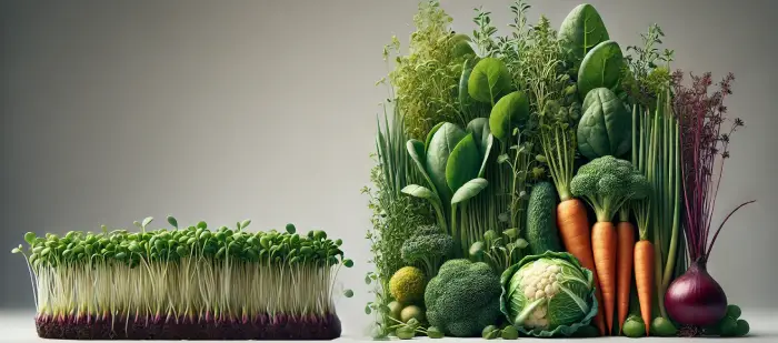 microgreens vs zelenina
